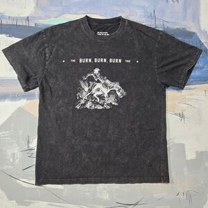 Zach Bryan Burn Burn Burn Tour Men Med Black Shirt Country Concert Promo Tour